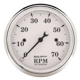 AutoMeter Old Tyme White Series Instrument Clusters 7043-OTW Cluster, White, Analog, Speedometer, Tach, Oil Pressure, Water Temperature, Fuel Level, Face, Polished Panel, Chevy, Kit thumbnail 4