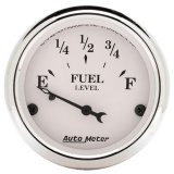 AutoMeter Old Tyme White Series Instrument Clusters 7043-OTW Cluster, White, Analog, Speedometer, Tach, Oil Pressure, Water Temperature, Fuel Level, Face, Polished Panel, Chevy, Kit thumbnail 7