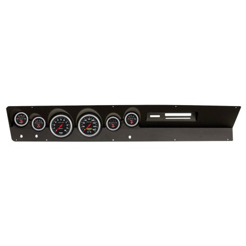 AutoMeter Sport-Comp Instrument Clusters for 1967-1969 DART - 2119-11 Gauge Kit, Sport-Comp, Analog, Black Face, Speedo, Tach, Oil, Water, Volts, Fuel, White Numbers, Red Pointers, Black Panel, Dodge, Kit