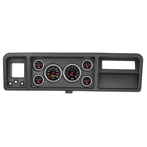 AutoMeter Sport-Comp Instrument Clusters 2146-11 Gauge Kit, Sport-Comp, Analog, Black Face, Speedometer, Tach, Oil, Water, Volt, Fuel, White Numbers, Red Pointers, Black Panel, Ford, Kit