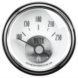 AutoMeter Prestige Analog Gauges 2039 Gauges, Gauges, Water Temperature, 100-250 degrees F, 2 1/16 in., White Face, Black Numbers, Chrome Bezel, Electrical, Each thumbnail 1