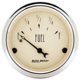 AutoMeter Antique Beige Instrument Clusters 7036-AB Cluster, Beige, Analog, Speedometer, Oil Pressure, Water Temperature, Fuel Level, Voltmeter, Polished Gauge Panel, Chevy, Kit thumbnail 3