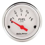 AutoMeter Arctic White Instrument Clusters 7036-AW Cluster, White, Analog, Speedometer, Oil Pressure, Water Temperature, Fuel Level, Voltmeter, Face, Polished Panel, Chevy, Kit thumbnail 6