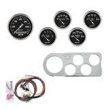 AutoMeter Old Tyme Black Series Instrument Clusters 7046-OTB Cluster, Series, Analog, Speedometer, Water Temperature, Fuel Level, Voltmeter, Face, Polished Panel, Ford, Kit thumbnail 2
