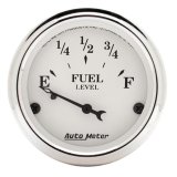 AutoMeter Old Tyme White Series Instrument Clusters 7046-OTW Cluster, White, Analog, Speedometer, Oil Pressure, Water Temperature, Fuel Level, Voltmeter, Polished Gauge Panel, Ford, Kit thumbnail 6