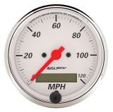 AutoMeter Arctic White Instrument Clusters 7057-AW Cluster, White, Analog, Speedometer, Oil Pressure, Water Temperature, Fuel Level, Voltmeter, Polished Gauge Panel, Chevy, GMC, Kit thumbnail 8