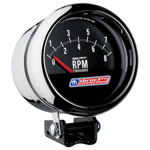 AutoMeter Gauges 880912 GAUGE, TACHOMETER, 3-3/4", 8,000 RPM, PEDESTAL, SHORT SWEEP, MOPAR DIRECT CONNECTION