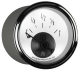 AutoMeter Prestige Analog Gauges 2018 Gauge, Prestige, Fuel Level, 2 1/16 in., 240 ohms/33 ohms, Short Sweep, White Face, Black Pointer, Chrome Bezel, Electrical, Each thumbnail 4