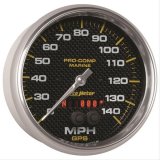 AutoMeter Pro-Comp Marine GPS Speedometers 200647 Gauge, Marine, Speedometer, 5 in., 0-140 mph, Full Sweep, White Face, Red Pointer, White Bezel, Electrical, GPS, Each thumbnail 3