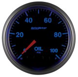 AutoMeter NASCAR Elite Series Analog Gauges 5652-05702-A Gauge, Analog, Stepper Motor w/o Pro Control, w/4AN Sensor, Oil Pressure, 0-100 PSI, 2 1/16 in. Diameter, Black Face, Each thumbnail 8