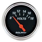 AutoMeter Designer Black Instrument Clusters 7033-DB Gauges, Cluster, Analog, Speedometer, Water Temperature, Fuel Level, Voltmeter, Face, Polished Gauge Panel, Chevy, Kit thumbnail 6