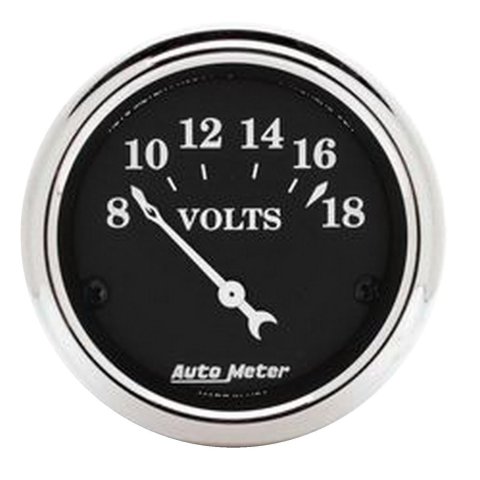 AutoMeter Old Tyme Black Series Instrument Clusters 7033-OTB Cluster, Series, Analog, Speedometer, Oil Pressure, Water Temperature, Fuel Level, Face, Polished Panel, Chevy, Kit thumbnail 7