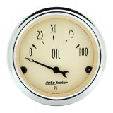 AutoMeter Antique Beige Instrument Clusters for 1962-1965 CHEVY II - 7044-AB Cluster, Beige, Analog, Speedometer, Oil Pressure, Water Temperature, Fuel Level, Voltmeter, Polished Gauge Panel, Chevy, Kit thumbnail 3