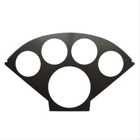 AutoMeter Gauge Faceplates 2123 Bezel, Tri-5, Plastic, Carbon Fiber Look, for 2207 Panel, Chevrolet, Each