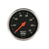 AutoMeter Designer Black Instrument Clusters 7043-DB Gauges, Cluster, Analog, Speedometer, Tach, Water Temperature, Fuel Level, Face, Polished Gauge Panel, Chevy, Kit thumbnail 8