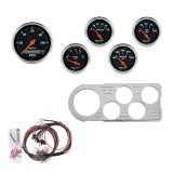AutoMeter Designer Black Instrument Clusters 7046-DB Gauges, Cluster, Analog, Speedometer, Water Temperature, Fuel Level, Voltmeter, Face, Polished Gauge Panel, Ford, Kit thumbnail 7