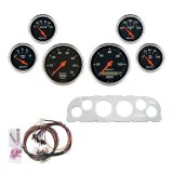 AutoMeter Designer Black Instrument Clusters 7047-DB Gauges, Cluster, Analog, Speedometer, Tach, Water Temperature, Fuel Level, Face, Polished Gauge Panel, Chevy, Kit thumbnail 4