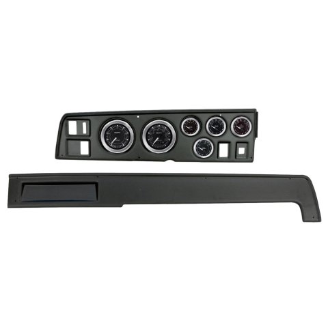 AutoMeter Chrono Instrument Clusters 2907-04 Gauge Kit, Chrono, Analog, Black Face, Speedometer, Tach, Oil, Water, Volt, Fuel, White Numbers and Pointers, Black Panel, Dodge, Kit