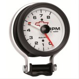 AutoMeter Phantom Series Chevy Bowtie Tachometers 5780-00406 Tachometer, Phantom, Emblem, 0-8,000 rpm, 3 3/4 in., Analog, Electrical, Each thumbnail 3