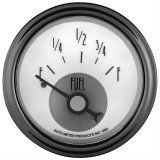 AutoMeter Prestige Analog Gauges 2015 Gauge, Prestige, Fuel Level, 2 1/16 in., 0 ohms/90 ohms, Short Sweep, White Face, Black Pointer, Chrome Bezel, Electrical, Each thumbnail 1
