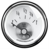 AutoMeter Prestige Analog Gauges 2015 Gauge, Prestige, Fuel Level, 2 1/16 in., 0 ohms/90 ohms, Short Sweep, White Face, Black Pointer, Chrome Bezel, Electrical, Each thumbnail 2