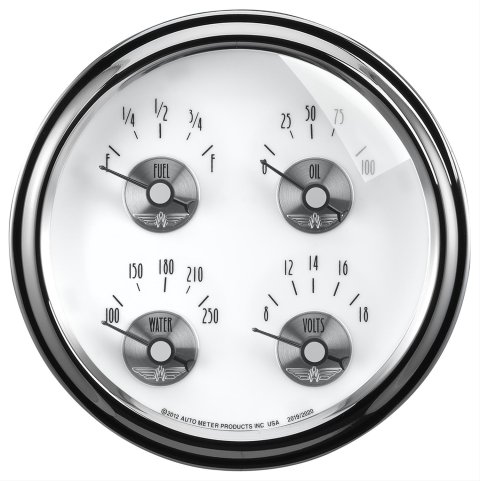 AutoMeter Gauges 2019 GAUGE, QUAD, 5", 240OE-33OF, ELEC, PRESTIGE PEARL