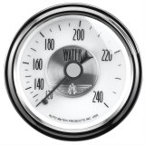 AutoMeter Prestige Analog Gauges 2031 Gauge, Prestige, Water Tempurature, 2 1/16 in., 120-240 degree F, Full Sweep, White Face, Black Pointer, Chrome Bezel, Electrical, Each thumbnail 1
