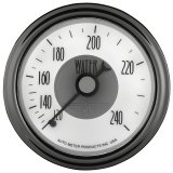 AutoMeter Prestige Analog Gauges 2031 Gauge, Prestige, Water Tempurature, 2 1/16 in., 120-240 degree F, Full Sweep, White Face, Black Pointer, Chrome Bezel, Electrical, Each thumbnail 2