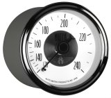 AutoMeter Prestige Analog Gauges 2031 Gauge, Prestige, Water Tempurature, 2 1/16 in., 120-240 degree F, Full Sweep, White Face, Black Pointer, Chrome Bezel, Electrical, Each thumbnail 4