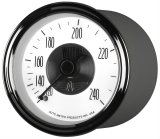 AutoMeter Prestige Analog Gauges 2031 Gauge, Prestige, Water Tempurature, 2 1/16 in., 120-240 degree F, Full Sweep, White Face, Black Pointer, Chrome Bezel, Electrical, Each thumbnail 5