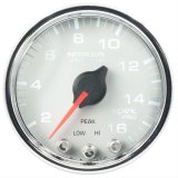 AutoMeter Spek-Pro Analog Gauges P32011 Gauges, Spek-Pro, Nitrous Pressure, 0-1,600 psi, 2 1/16 in., White Face, Multicolor Numbers, Chrome Bezel, Analog, Electrical, Each thumbnail 2