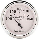 AutoMeter Old Tyme White Series Instrument Clusters for 1953-1955 F-100, F-250, F-350 - 7048-OTW Cluster, White, Analog, Speedometer, Tach, Oil Pressure, Water Temperature, Fuel Level, Voltmeter, Polished Panel, Ford, Kit thumbnail 5