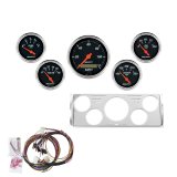 AutoMeter Designer Black Instrument Clusters 7057-DB Gauges, Cluster, Analog, Speedometer, Water Temperature, Fuel Level, Face, Polished Gauge Panel, Chevy, GMC, Kit thumbnail 7