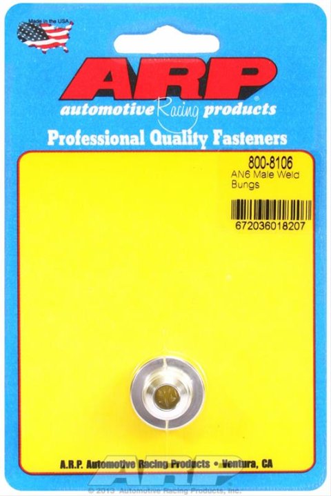 ARP Weld-In Bungs, Nuts and Fittings 800-8106 AN6 male aluminum weld bung