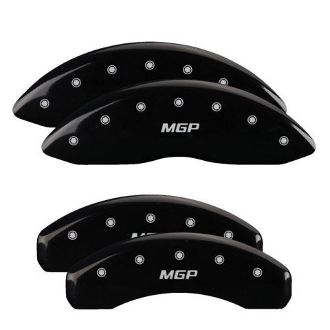 MGP Caliper Covers - Brake for 2017-2019 XE 41118SMGPBK Set of 4 caliper covers, Engraved Front and Rear: MGP, Black powder coat finish, silver characters thumbnail 2