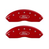 MGP Red Caliper Covers for 2010-2012 RANGE ROVER, 2010 ROVER SPORT - 25143SMGPRD Brake Covers, Clip-on, Aluminum, Powdercoated, Logo, Land Rover, Set of 4 thumbnail 1