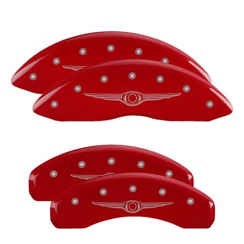 MGP Caliper Covers - Brake for 2007-2009 ASPEN 32009SCUSDF Set Of 4 Covers, Engraved Front And Rear: Custom Graphics, Designated Finish.