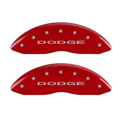 MGP Caliper Covers - Brake for 2007-2012 CALIBER 12002FCLCRD Front Set Of 2 Classic Covers, Red Powder Coat Finish