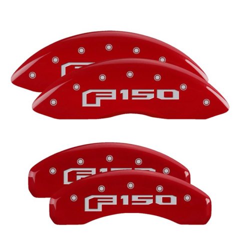 MGP Caliper Covers Brake 10256SFRDWH Set Of 4 Covers, Engraved Front and Rear: Ford Oval LogoWhite Powder Coat Finish, Black Characters
