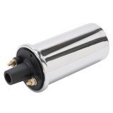 Edelbrock Max-Fire Ignition Coils 22740 Coil, Max Fire, Round, Oil, Chrome, 40,000 Volts, Each thumbnail 2