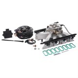 Edelbrock Pro-Flo 4 EFI Systems 35750 Fuel Injection System, 4, Self-Learning, Sequential Multi-Port, Satin, 675 HP Max, Gen III & IV LS Rectangular Port, Kit thumbnail 1