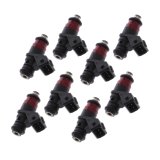 Edelbrock Fuel Injectors 3522 Injectors, Pro-Flo Upgrade, for High hp, 80 lbs./hr., 12.5 Ohms Impedance, EV1, Black with Red Band, Siemens Deka, Set of 8 thumbnail 1