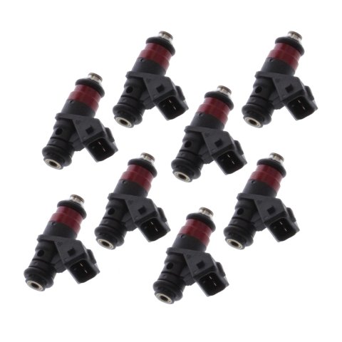 Edelbrock Fuel Injectors 3522 Injectors, Pro-Flo Upgrade, for High hp, 80 lbs./hr., 12.5 Ohms Impedance, EV1, Black with Red Band, Siemens Deka, Set of 8