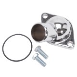 Edelbrock Water Necks 4809 Neck, 15 Degree, O-Ring, Steel, Chrome, Chevrolet, 4.3, V6, SBC, BBC, Each thumbnail 2