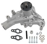 Edelbrock Victor Series High Performance Street Mechanical Water Pumps 88110 Pump, Mechanical, Long, High-Volume, Aluminum, Natural, Clockwise, Chevy, Small Block, Each thumbnail 1