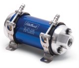 Edelbrock Quiet-Flo Electric Fuel Pumps 182032 Pump, Quiet-Flo, Electric, 45 psi, 80 gph, -10 AN O-Ring Female Threads Inlet/Outlet, Blue Anodized, Each thumbnail 1