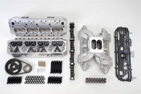 Edelbrock Total Power Package 380 HP 361-400 BB Chrysler B E-Street Top-End Engine Kits 208622 Top End Kit, Package, Intake, 84cc Heads, Cam, Timing Chain and Gears, Gaskets, All Bolts, Engines, HP, Kit