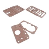 Edelbrock VRS-4150 Carburetor Gasket Kits 13102 Kit, VRS-4150, 8 Metering Block to Main Body Gaskets, 8 Fuel Bowl to Metering Block, VR55, Aramid/Inorganic Fibers with Nitrile, Kit thumbnail 1