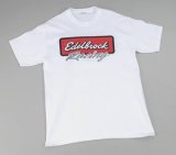 Edelbrock Racing T-Shirts 2366 T-Shirt, Cotton, Racing, White, Medium, Each thumbnail 2