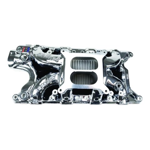 Edelbrock Performer RPM Air-Gap Intake Manifolds 7521-CP Manifold, Air Gap, Dual Plane, Aluminum, Chrome Plasma Coated, Square Bore, Ford, 289/302, Each
